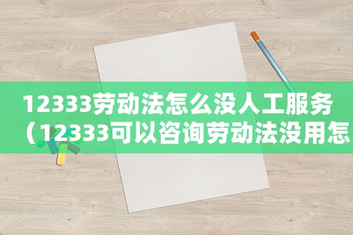 12333勞動法怎么沒人工服務（12333可以咨詢勞動法沒用怎么辦）