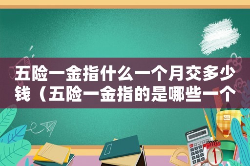 五險(xiǎn)一金指什么一個(gè)月交多少錢（五險(xiǎn)一金指的是哪些一個(gè)月多少錢）
