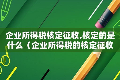企業(yè)所得稅核定征收,核定的是什么（企業(yè)所得稅的核定征收是什么意思）
