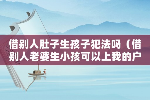 借別人肚子生孩子犯法嗎（借別人老婆生小孩可以上我的戶口嗎）