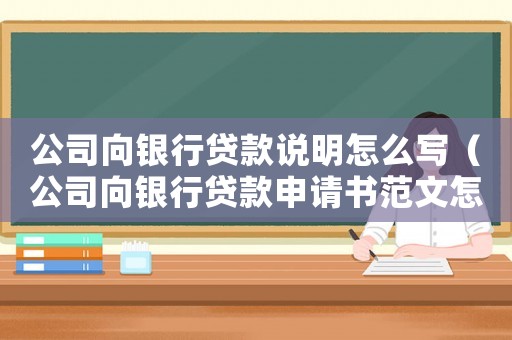 公司向銀行貸款說明怎么寫（公司向銀行貸款申請書范文怎么寫）