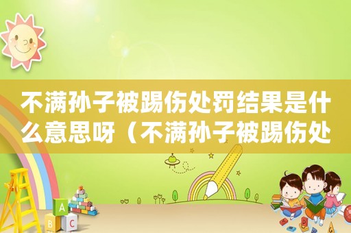 不滿孫子被踢傷處罰結(jié)果是什么意思呀（不滿孫子被踢傷處罰結(jié)果是什么意思）