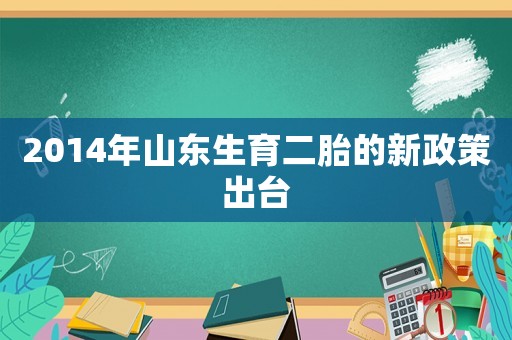 2014年山東生育二胎的新政策出臺(tái)