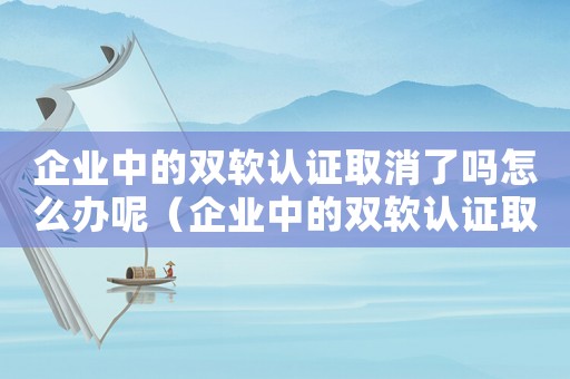 企業(yè)中的雙軟認證取消了嗎怎么辦呢（企業(yè)中的雙軟認證取消了嗎怎么辦）