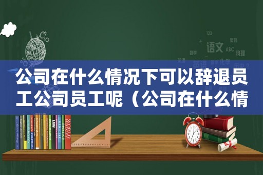 公司在什么情況下可以辭退員工公司員工呢（公司在什么情況下可以辭退員工公司）