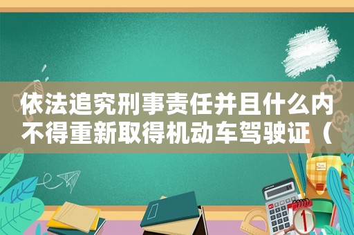 依法追究刑事責任并且什么內(nèi)不得重新取得機動車駕駛證（依法追究刑事責任依據(jù)的是什么法律）