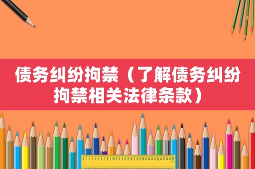 債務(wù)糾紛拘禁（了解債務(wù)糾紛拘禁相關(guān)法律條款）