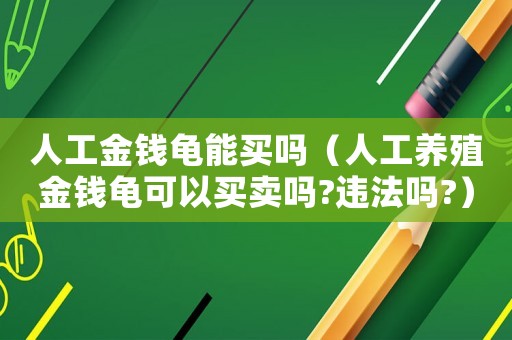 人工金錢龜能買嗎（人工養(yǎng)殖金錢龜可以買賣嗎?違法嗎?）