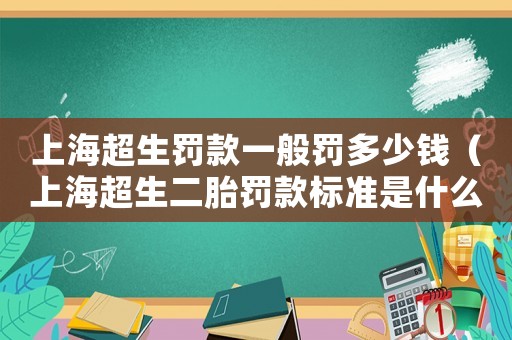 上海超生罰款一般罰多少錢（上海超生二胎罰款標(biāo)準(zhǔn)是什么時(shí)候出的）