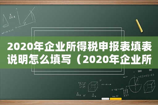 2020年企業(yè)所得稅申報(bào)表填表說(shuō)明怎么填寫（2020年企業(yè)所得稅申報(bào)表填表說(shuō)明）