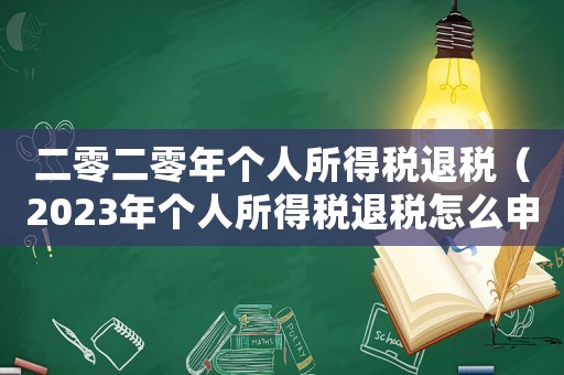 二零二零年個人所得稅退稅（2023年個人所得稅退稅怎么申請的）