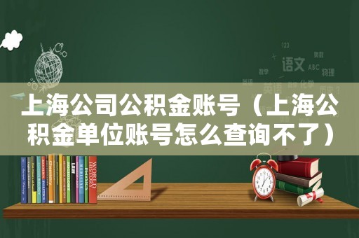 上海公司公積金賬號(hào)（上海公積金單位賬號(hào)怎么查詢(xún)不了）