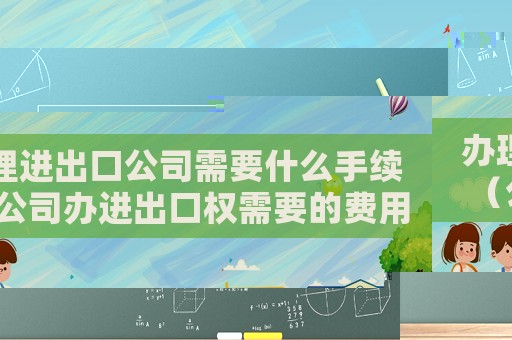 辦理進(jìn)出口公司需要什么手續(xù)（公司辦進(jìn)出口權(quán)需要的費(fèi)用有哪些）