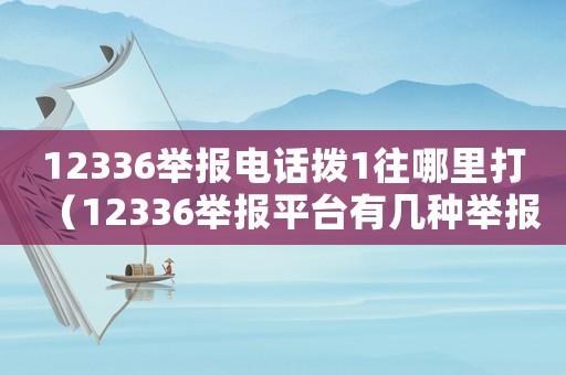 12336舉報電話撥1往哪里打（12336舉報平臺有幾種舉報方式）