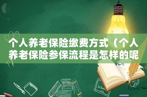 個(gè)人養(yǎng)老保險(xiǎn)繳費(fèi)方式（個(gè)人養(yǎng)老保險(xiǎn)參保流程是怎樣的呢）