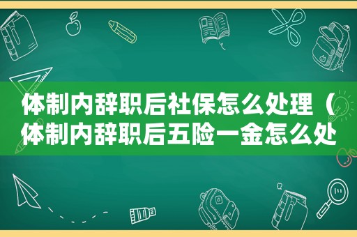 體制內(nèi)辭職后社保怎么處理（體制內(nèi)辭職后五險一金怎么處理?）