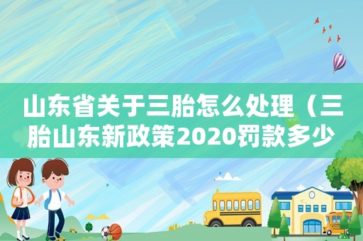 山東省關(guān)于三胎怎么處理（三胎山東新政策2020罰款多少錢(qián)）