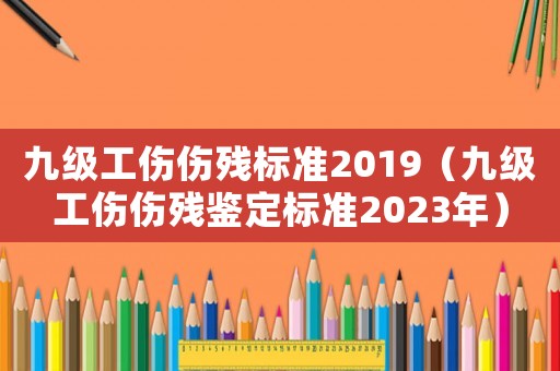 九級工傷傷殘標(biāo)準(zhǔn)2019（九級工傷傷殘鑒定標(biāo)準(zhǔn)2023年）