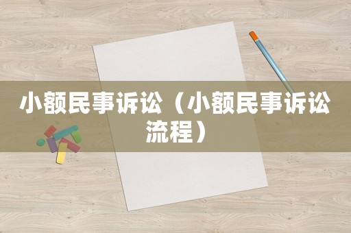 小額民事訴訟（小額民事訴訟流程）