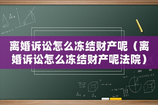 離婚訴訟怎么凍結(jié)財(cái)產(chǎn)呢（離婚訴訟怎么凍結(jié)財(cái)產(chǎn)呢法院）