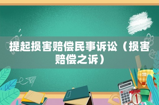 提起損害賠償民事訴訟（損害賠償之訴）