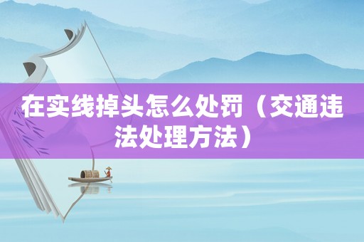 在實(shí)線掉頭怎么處罰（交通違法處理方法）