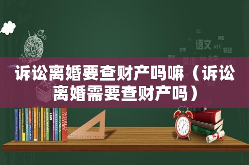 訴訟離婚要查財產嗎嘛（訴訟離婚需要查財產嗎）