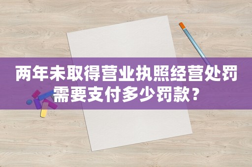 兩年未取得營(yíng)業(yè)執(zhí)照經(jīng)營(yíng)處罰需要支付多少罰款？