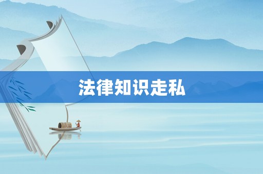 法律知識(shí)走私