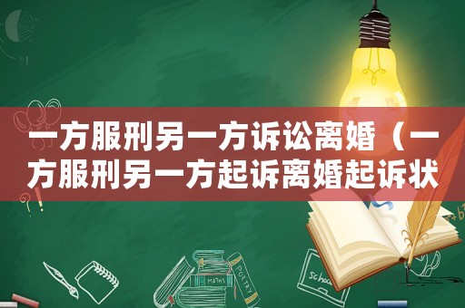 一方服刑另一方訴訟離婚（一方服刑另一方起訴離婚起訴狀）