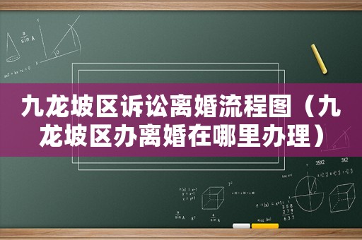 九龍坡區(qū)訴訟離婚流程圖（九龍坡區(qū)辦離婚在哪里辦理）