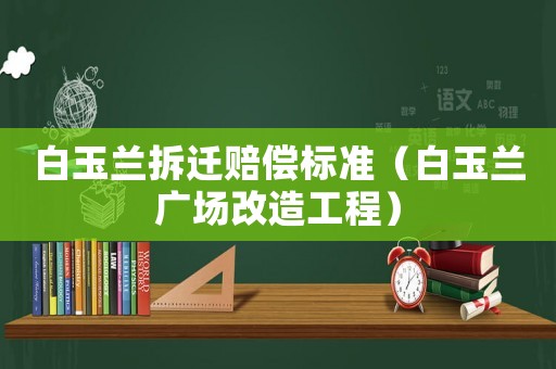 白玉蘭拆遷賠償標準（白玉蘭廣場改造工程）
