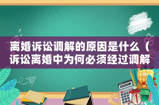 離婚訴訟調(diào)解的原因是什么（訴訟離婚中為何必須經(jīng)過(guò)調(diào)解,調(diào)解的意義何在）