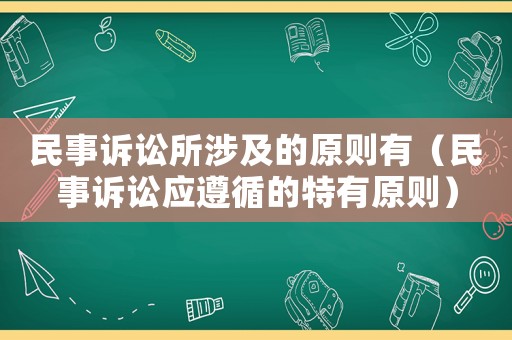 民事訴訟所涉及的原則有（民事訴訟應(yīng)遵循的特有原則）