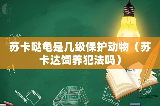蘇卡噠龜是幾級保護動物（蘇卡達飼養(yǎng)犯法嗎）
