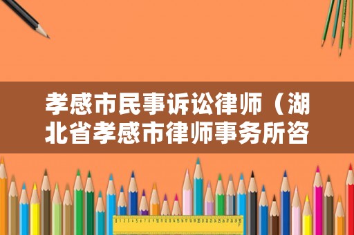孝感市民事訴訟律師（湖北省孝感市律師事務(wù)所咨詢(xún)電話）