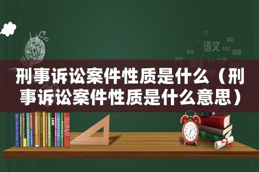 刑事訴訟案件性質(zhì)是什么（刑事訴訟案件性質(zhì)是什么意思）