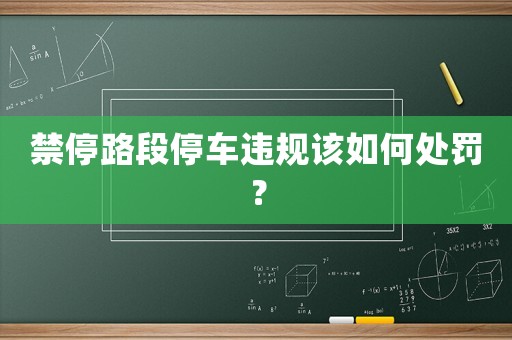 禁停路段停車違規(guī)該如何處罰？