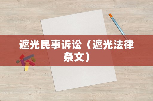 遮光民事訴訟（遮光法律條文）