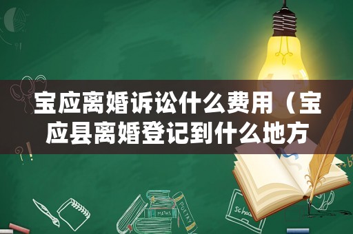寶應(yīng)離婚訴訟什么費(fèi)用（寶應(yīng)縣離婚登記到什么地方）