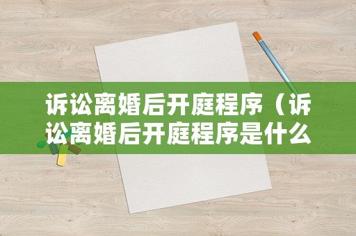 訴訟離婚后開庭程序（訴訟離婚后開庭程序是什么）
