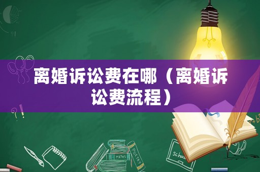 離婚訴訟費(fèi)在哪（離婚訴訟費(fèi)流程）