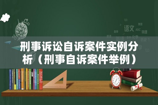 刑事訴訟自訴案件實例分析（刑事自訴案件舉例）