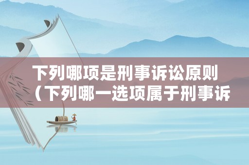 下列哪項是刑事訴訟原則（下列哪一選項屬于刑事訴訟中）