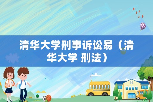 清華大學(xué)刑事訴訟易（清華大學(xué) 刑法）