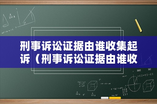 刑事訴訟證據由誰收集起訴（刑事訴訟證據由誰收集起訴書）