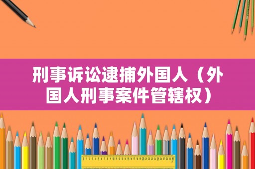 刑事訴訟逮捕外國人（外國人刑事案件管轄權(quán)）