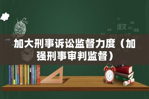 加大刑事訴訟監(jiān)督力度（加強(qiáng)刑事審判監(jiān)督）