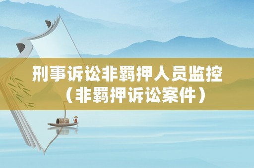 刑事訴訟非羈押人員監(jiān)控（非羈押訴訟案件）