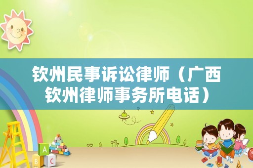 欽州民事訴訟律師（廣西欽州律師事務(wù)所電話）
